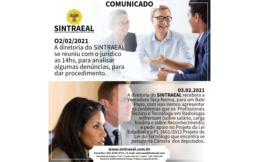 COMUNICADO DO SINTRAEAL